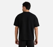 MENS TECHNO PRINT T-SHIRT, BLACK