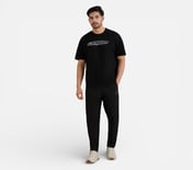 MENS TECHNO PRINT T-SHIRT, BLACK