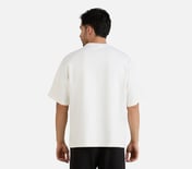 MENS TECHNO PRINT T-SHIRT, WHITE Apparel Left View