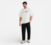 MENS TECHNO PRINT T-SHIRT, WHITE Apparel Right View