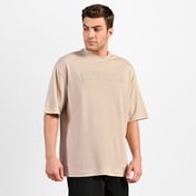 OVERSIZED SKECHERS T-SHIRT, NATURAL/SILVER Apparel Bottom View