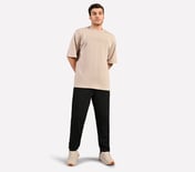 OVERSIZED SKECHERS T-SHIRT, NATURAL/SILVER Apparel Right View