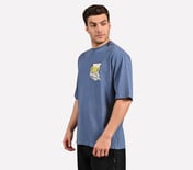 MENS ANIME STREET T-SHIRT, BLACK/SILVER/LIME/BLUE