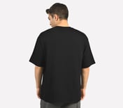 EMBOSSED LOGO T-SHIRT, BLACK/CHARCOAL/BLUE Apparel Left View