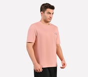 MENS BASIC LOGO  CREW NECK, BLACK/SILVER/PINK Apparel Bottom View