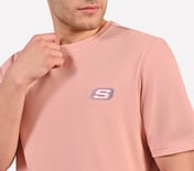 MENS BASIC LOGO  CREW NECK, BLACK/SILVER/PINK Apparel Right View
