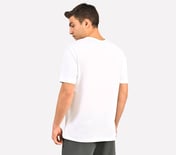 MENS BASIC LOGO  CREW NECK, WHITE Apparel Left View