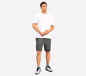 MENS BASIC LOGO  CREW NECK, WHITE Apparel Right View