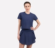 POPCORN FABRIC T-SHIRT, LT.GRAY/NAVY Apparel Lateral View