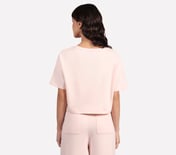 EMBOSSED BOXY FIT T-SHIRT, NEON PINK/YELLOW Apparel Left View