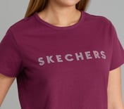 CREW NECK DIAMONTE T-SHIRT, BURGUNDY/PINK