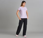 CREW NECK DIAMONTE T-SHIRT, PURPLE/LAVENDER