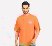 PICKLEBALL OVERSIZE T-SHIRT, TURQUOISE/CORAL
