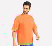 PICKLEBALL OVERSIZE T-SHIRT, TURQUOISE/CORAL