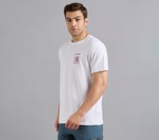 APPLIQUE PRINT T-SHIRT, WHITE