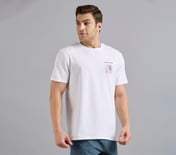 APPLIQUE PRINT T-SHIRT, WHITE