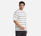 MISMATCH STRIPE PANEL TEE, WHITE
