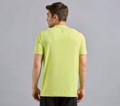 SKECHERS NEWSPRINT LOGO TEE, MINT/YELLOW