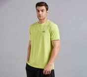 OVERBRANDING PICKLEBALL TEE, MINT/YELLOW