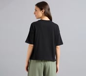 GEL PRINT OVERSIZED TEE, BLACK