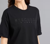 GEL PRINT OVERSIZED TEE, BLACK