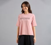 GEL PRINT OVERSIZED TEE, PURPLE/YELL