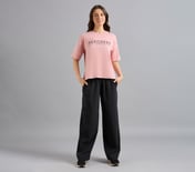 GEL PRINT OVERSIZED TEE, PURPLE/YELL
