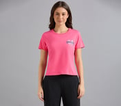 L.A. PLACEMENT PRINT T-SHIRT, H.PINK
