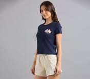 L.A. PLACEMENT PRINT T-SHIRT, NAVY Apparel Top View