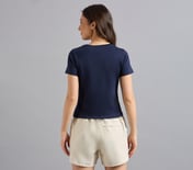 L.A. PLACEMENT PRINT T-SHIRT, NAVY Apparel Left View
