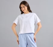 ALL OVER RHINESTONE T-SHIRT, WHITE