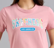 VARSITY DOODLE TSHIRT, PURPLE/YELL