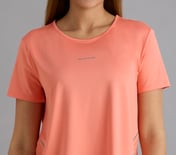 REFLECTIVE TAPE DETAILED TEE, NEON YELLOW/ORANGE Apparel Right View