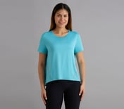 REFLECTIVE TAPE DETAILED TEE, TAUPE/BLUE