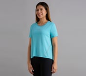 REFLECTIVE TAPE DETAILED TEE, TAUPE/BLUE
