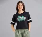 VARSITY PRINT TEE, BLACK