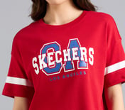 VARSITY PRINT TEE, GRAY/RED Apparel Right View