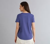 BONDED PERFORMANCE T-SHIRT, WHITE/PINK/PERIWINKLE