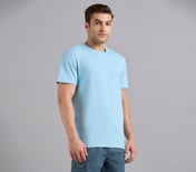 ESSENTIAL BRANDING T SHIRT, GRAY/AQUA/PINK