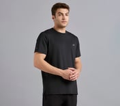 SKECHERS BACK LOGO TEE, BLACK