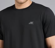 SKECHERS BACK LOGO TEE, BLACK