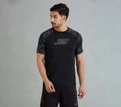 SOCCER BRANDED T-SHIRT, BLACK