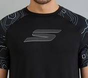SOCCER BRANDED T-SHIRT, BLACK