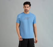 SOCCER BRANDED T-SHIRT, WHITE/BLUE/RED