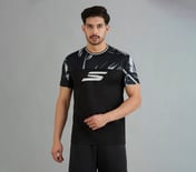 BASKETBALL COLOR BLOCK T-SHIRT, BLACK