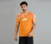 BASKETBALL COLOR BLOCK T-SHIRT, TURQUOISE/CORAL