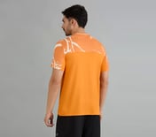 BASKETBALL COLOR BLOCK T-SHIRT, TURQUOISE/CORAL