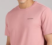 SKECHERS ULTRASOFT TEE, TAUPE/PINK Apparel Right View
