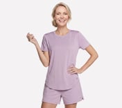 GODRI SWIFT TUNIC T-SHIRT, MAUVE/PURPLE Apparel Lateral View