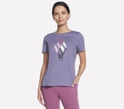 DIAMONDS T-SHIRT, GREY/PURPLE Apparel Lateral View